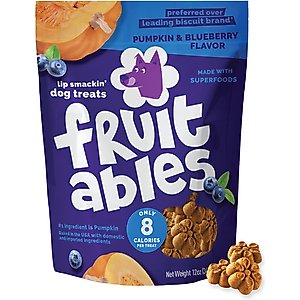Fruitables Pumpkin & Blueberry Flavor Dog Treats, 12-oz bag