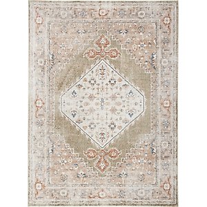 Nourison Astra Machine Washable ASW11 Area Rug, Sage Multi, 63 x 84-in