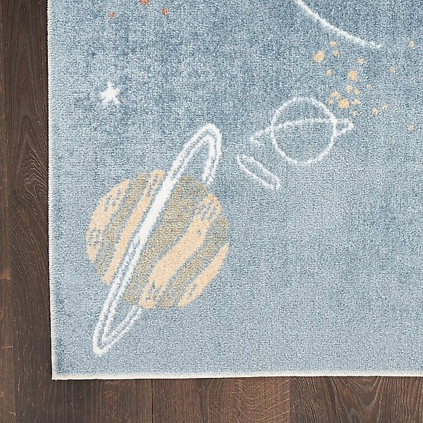Show full view: Nourison Astra Machine Washable ASW18 Graphic Area Rug, Blue Multicolor, 63 x 84-in slide 2 of 9