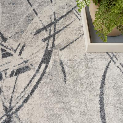 Show full view: Nourison Astra Machine Washable ASW14 Abstract Area Rug, Silver Blue, 63 x 84-in slide 8 of 10