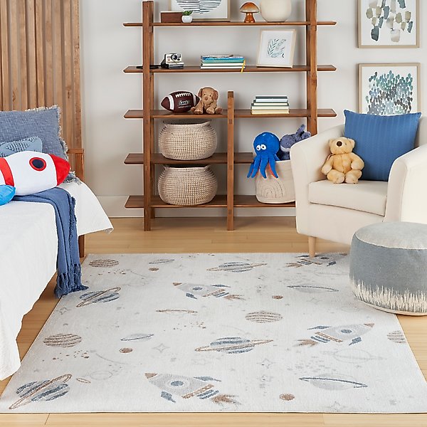 Show full view: Nourison Astra Machine Washable ASW18 Graphic Area Rug, Ivory Multicolor, 63 x 84-in slide 9 of 9