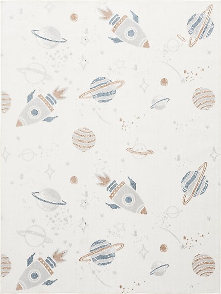 Show full view: Nourison Astra Machine Washable ASW18 Graphic Area Rug, Ivory Multicolor, 63 x 84-in slide 1 of 9