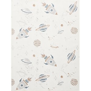 Nourison Astra Machine Washable ASW18 Graphic Area Rug, Ivory Multicolor, 63 x 84-in