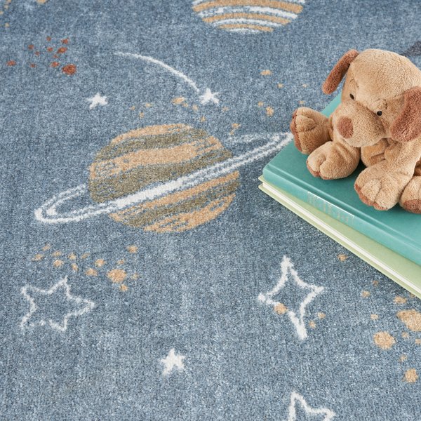 Show full view: Nourison Astra Machine Washable ASW18 Graphic Area Rug, Blue Multicolor, 63 x 84-in slide 8 of 9