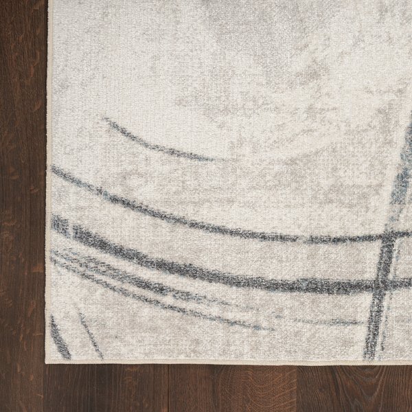 Show full view: Nourison Astra Machine Washable ASW14 Abstract Area Rug, Silver Blue, 63 x 84-in slide 2 of 9