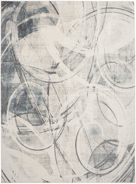 Show full view: Nourison Astra Machine Washable ASW14 Abstract Area Rug, Silver Blue, 63 x 84-in slide 1 of 9