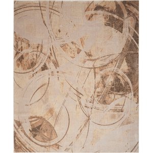 Nourison Astra Machine Washable ASW14 Abstract Area Rug, Beige, 94 x 120-in