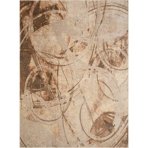 Nourison Astra Machine Washable ASW14 Abstract Area Rug, Beige, 63 x 84-in
