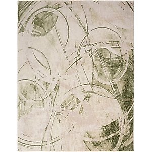 Nourison Astra Machine Washable ASW14 Abstract Area Rug, Beige Green, 94 x 120-in