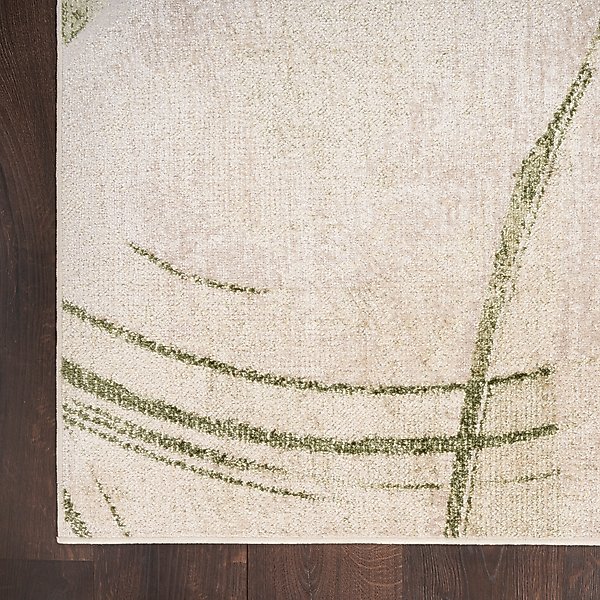 Show full view: Nourison Astra Machine Washable ASW14 Abstract Area Rug, Beige Green, 94 x 120-in slide 2 of 9