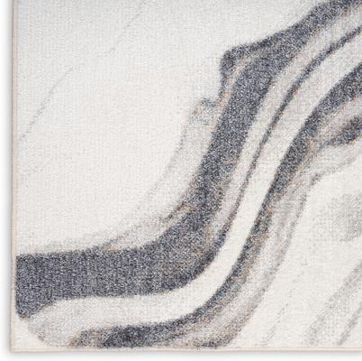 Show full view: Nourison Astra Machine Washable ASW15 Abstract Area Rug, Ivory Grey, 63 x 84-in slide 6 of 9