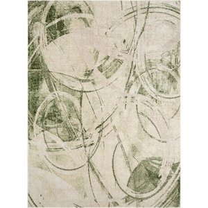 Nourison Astra Machine Washable ASW14 Abstract Area Rug, Beige Green, 63 x 84-in