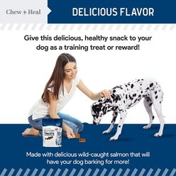 Chew + Heal Limited Ingredient Wild Alaskan Salmon Multivitamin Soft Jerky Dog Treats, 12-oz bag slide 2 of 9