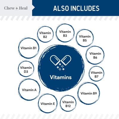 Show full view: Chew + Heal Limited Ingredient Wild Alaskan Salmon Multivitamin Soft Jerky Dog Treats, 5-oz bag slide 4 of 11