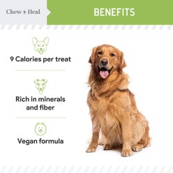 Chew + Heal Limited Ingredient Low Calorie Fruit & Veggie Superfoods Soft Jerky Dog Treats, 5-oz bag slide 2 of 9