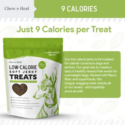 Show full view: Chew + Heal Limited Ingredient Low Calorie Fruit & Veggie Superfoods Soft Jerky Dog Treats, 12-oz bag slide 5 of 11
