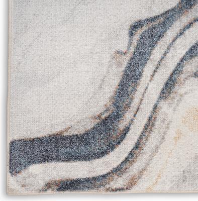 Show full view: Nourison Astra Machine Washable ASW15 Abstract Area Rug, Ivory Blue, 63 x 84-in slide 7 of 10