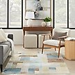 Show in main carousel: Nourison Astra Machine Washable ASW09 Geometric Area Rug, Blue Green Multi, 63 x 84-in slide 9 of 9
