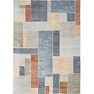 Nourison Astra Machine Washable ASW09 Geometric Area Rug, Multicolor, 63 x 84-in