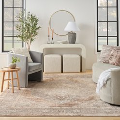 Nourison Astra Machine Washable ASW13 Geometric Area Rug, Beige, 94 x 120-in slide 2 of 9
