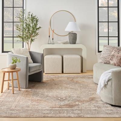 Show full view: Nourison Astra Machine Washable ASW13 Geometric Area Rug, Beige, 94 x 120-in slide 9 of 9