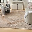 Show in main carousel: Nourison Astra Machine Washable ASW13 Geometric Area Rug, Beige, 94 x 120-in slide 7 of 9