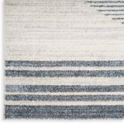 Show full view: Nourison Astra Machine Washable ASW05 Geometric Area Rug, Ivory Blue, 63 x 84-in slide 6 of 9