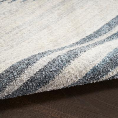 Show full view: Nourison Astra Machine Washable ASW05 Geometric Area Rug, Ivory Blue, 63 x 84-in slide 3 of 9
