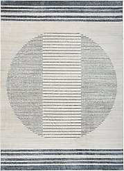 Nourison Astra Machine Washable ASW05 Geometric Area Rug, Ivory Blue, 63 x 84-in