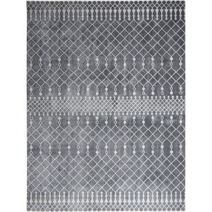 Nourison Astra Machine Washable ASW10 Geometric Area Rug, Denim, 94 x 120-in