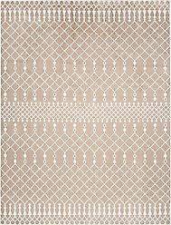 Nourison Astra Machine Washable ASW10 Geometric Area Rug, Taupe, 94 x 120-in