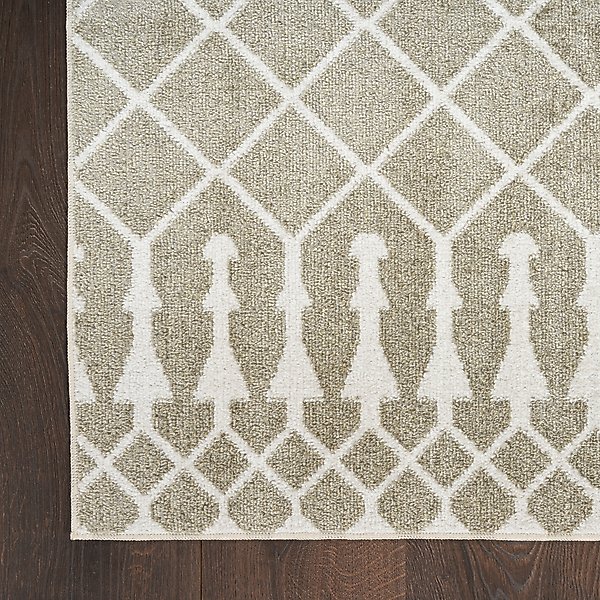 Show full view: Nourison Astra Machine Washable ASW10 Geometric Area Rug, Sage, 63 x 84-in slide 2 of 9