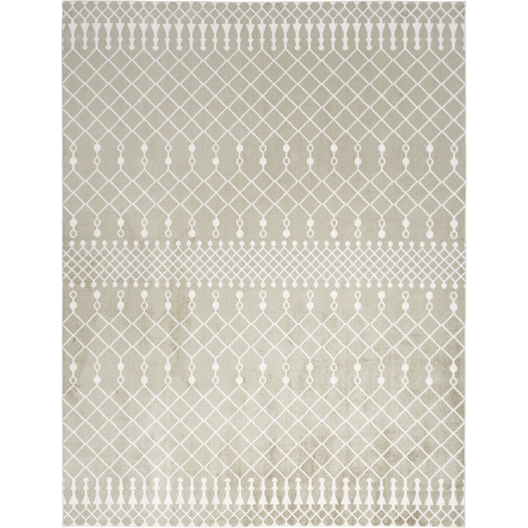 Nourison Astra Machine Washable ASW10 Geometric Area Rug, Sage, 94 x 120-in
