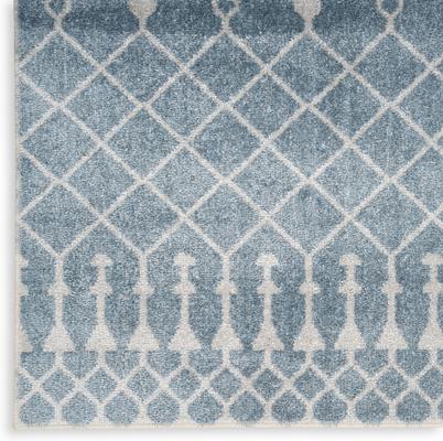 Show full view: Nourison Astra Machine Washable ASW10 Geometric Area Rug, Blue, 63 x 84-in slide 6 of 10