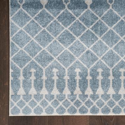 Show full view: Nourison Astra Machine Washable ASW10 Geometric Area Rug, Blue, 63 x 84-in slide 2 of 10
