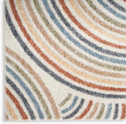 Show full view: Nourison Astra Machine Washable ASW08 Abstract Area Rug, Ivory Multicolor, 63 x 84-in slide 6 of 9