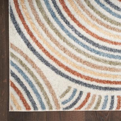 Show full view: Nourison Astra Machine Washable ASW08 Abstract Area Rug, Ivory Multicolor, 63 x 84-in slide 2 of 9