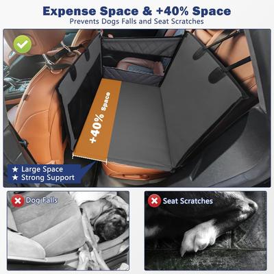 Show full view: JOEJOY Waterproof Car Seat Extender for Medium/Large Dogs, Black, 29 x 22 x 22-in slide 4 of 9