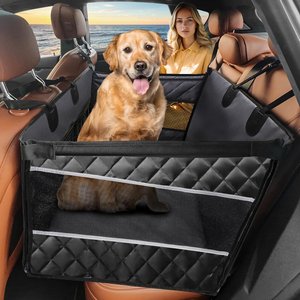JOEJOY Waterproof Car Seat Extender for Medium/Large Dogs, Black, 29 x 22 x 22-in