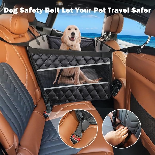 Show full view: JOEJOY Waterproof Car Seat Extender for Medium/Large Dogs, Black, 29 x 22 x 22-in slide 7 of 8