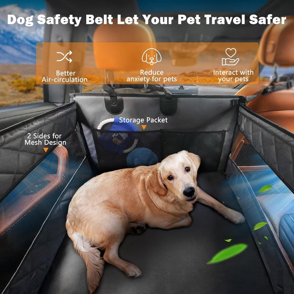 Show full view: JOEJOY Waterproof Car Seat Extender for Medium/Large Dogs, Black, 29 x 22 x 22-in slide 6 of 8