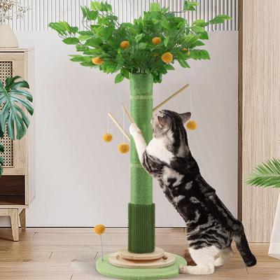 Show full view: KZLAA Sisal Rope Hanging Ball 45-in Sherpa Kitten & Cat Scratcher Post, Green slide 4 of 9