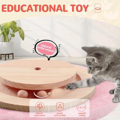 Show full view: KZLAA Self Groomer Brush 45-in Sherpa Cat Scratching Post with Interactive Ball Toy, Pink slide 3 of 7