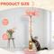 Show in main carousel: KZLAA Self Groomer Brush 45-in Sherpa Cat Scratching Post with Interactive Ball Toy, Pink slide 2 of 7