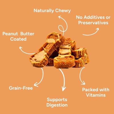 Show full view: Gaines Family Farmstead Sweet Potato Peanut Butter Topped Dog Bones, 8-oz bag slide 4 of 9