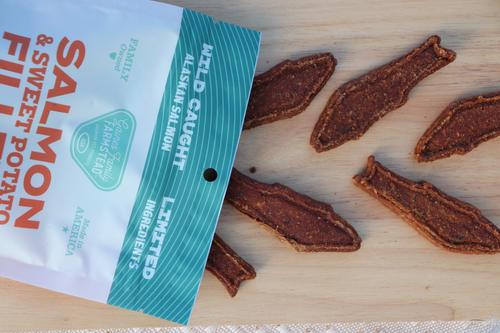Show full view: Gaines Family Farmstead Salmon & Sweet Potato Fillets Dog Treats, 40-oz bag slide 7 of 8