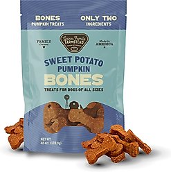 Gaines Family Farmstead Pumpkin & Sweet Potato Bones 2-Ingredient Dog Chews, 40-oz bag