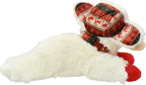 Show full view: Multipet Lamb Chop Trapper Hat Squeaky Plush Dog Toy, 10.5-in slide 3 of 5
