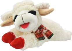 Multipet Lamb Chop Trapper Hat Squeaky Plush Dog Toy, 10.5-in