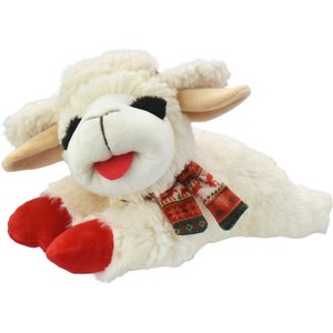 Multipet Lamb Chop Trapper Hat Squeaky Plush Dog Toy, 10.5-in